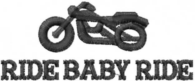 Picture of Motorcycle Baby Ride Machine Embroidery Design