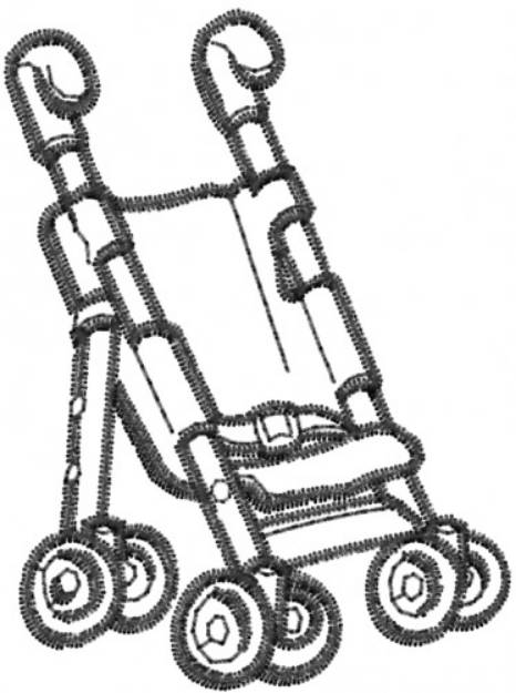 Picture of Baby Stroller Machine Embroidery Design
