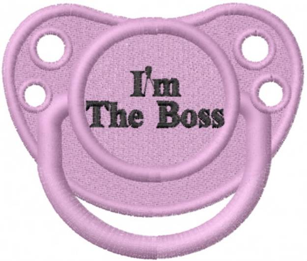 Picture of Pacifier Im The Boss Machine Embroidery Design