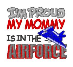 Picture of Air Force Mommy Machine Embroidery Design