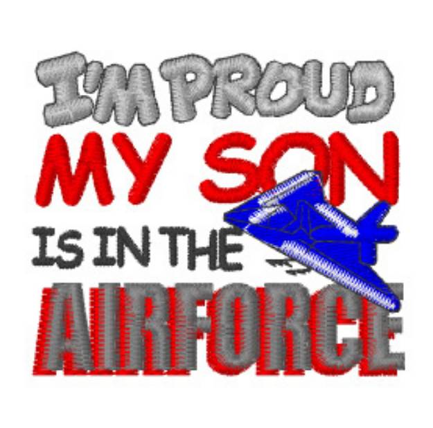 Picture of Air Force Son Machine Embroidery Design