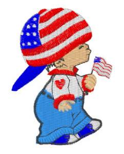 Picture of All American Boy Machine Embroidery Design