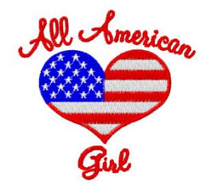 Picture of All American Girl Machine Embroidery Design