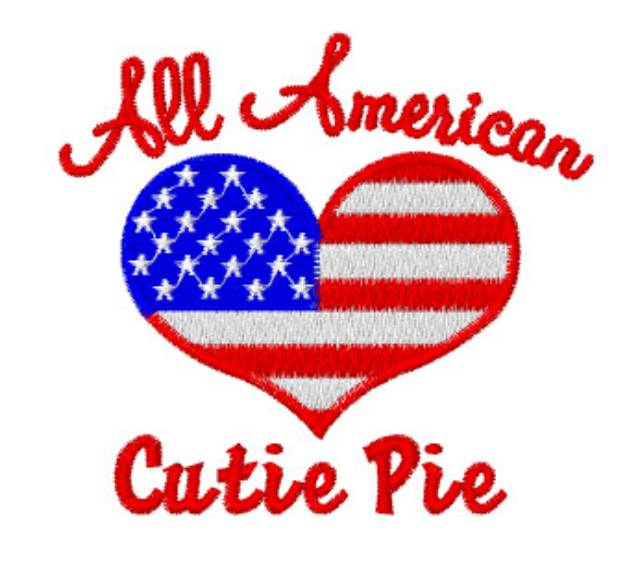 Picture of American Cutie Pie Machine Embroidery Design