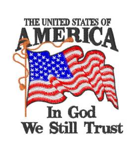 Picture of America Love It In God Machine Embroidery Design
