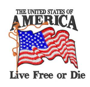 Picture of America Live Free Machine Embroidery Design