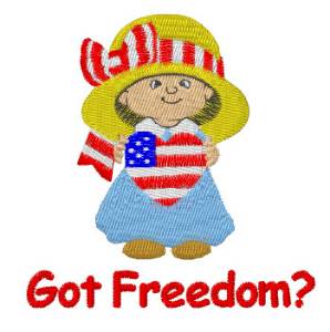Picture of American Cutie Freedom Machine Embroidery Design