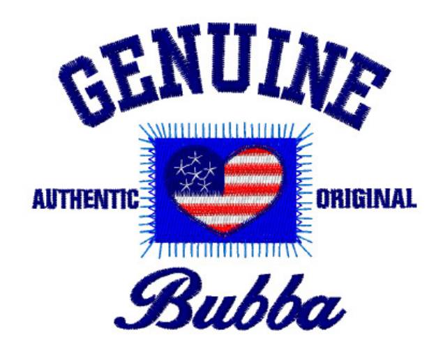 Picture of Genuine Bubba Machine Embroidery Design