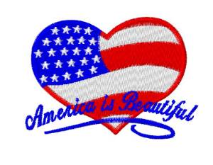 Picture of America Is Beautiful Machine Embroidery Design