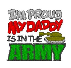 Picture of Army Daddy Machine Embroidery Design
