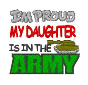 Picture of Army Daughter Machine Embroidery Design