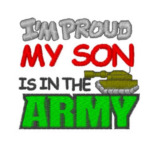 Picture of Army Son Machine Embroidery Design