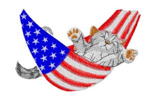 Picture of American Cat Machine Embroidery Design