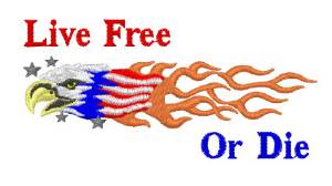 Picture of Live Free Or Die Machine Embroidery Design