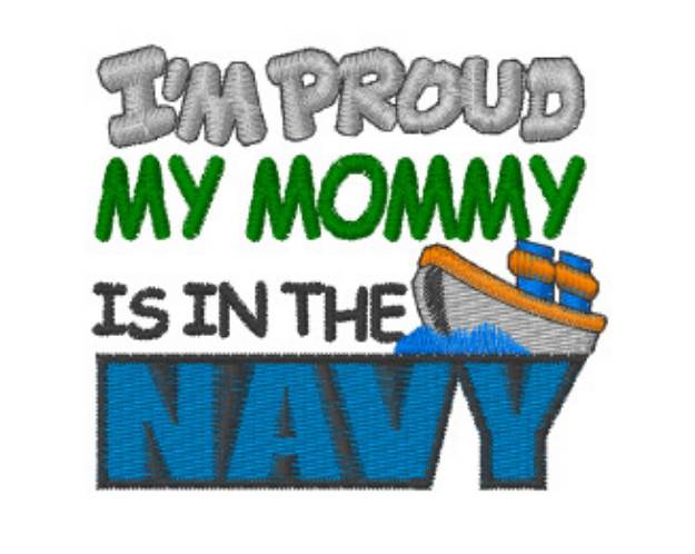 Picture of Navy Mommy Machine Embroidery Design