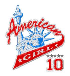 Picture of American Girl Machine Embroidery Design