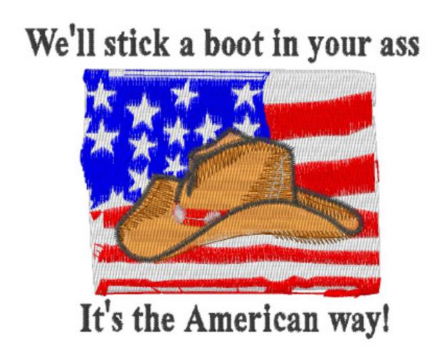 Picture of The American Way Machine Embroidery Design