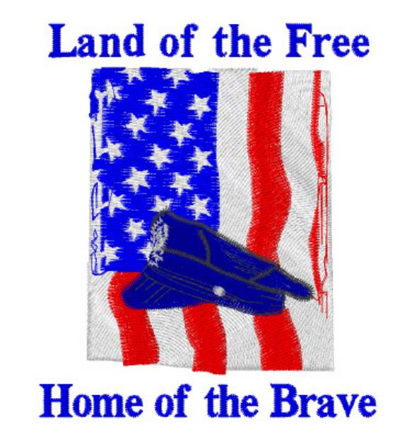 Picture of Land of the Free Machine Embroidery Design