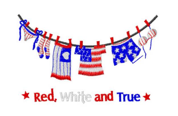 Picture of Red White & True Machine Embroidery Design
