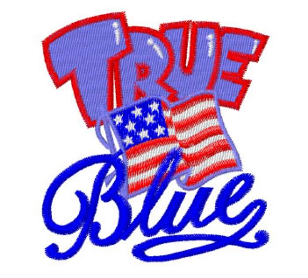 Picture of USA True Blue Machine Embroidery Design