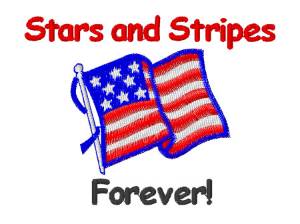 Picture of Stars and Stripes Forever! Machine Embroidery Design