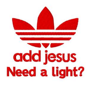 Picture of Add Jesus Light Machine Embroidery Design