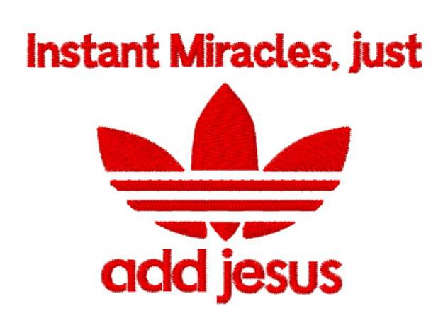 Picture of Add Jesus Miracles Machine Embroidery Design