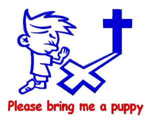 Picture of Boy Praying Puppy Machine Embroidery Design