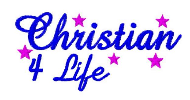 Picture of Christian Girl 4 Life Machine Embroidery Design