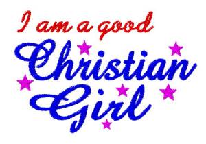 Picture of Good Christian Girl Machine Embroidery Design