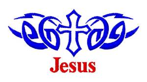 Picture of Cross Tattoo Jesus Machine Embroidery Design