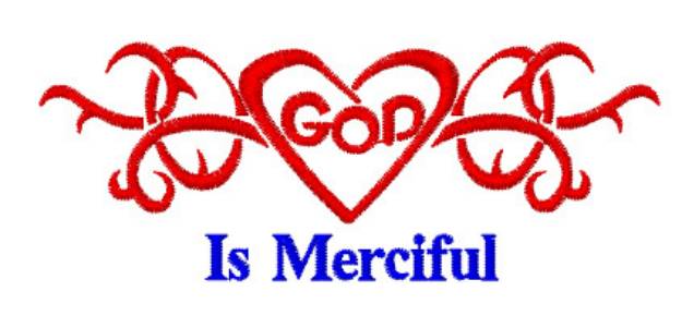 Picture of God is Merciful Machine Embroidery Design