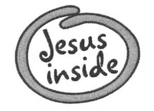 Picture of Jesus Inside Machine Embroidery Design
