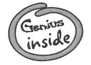 Picture of Genius Inside Machine Embroidery Design