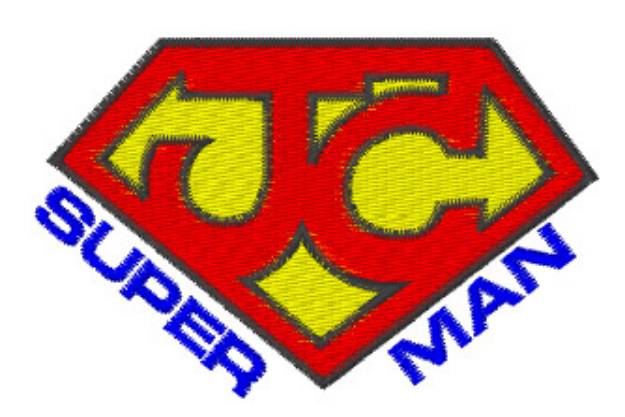 Picture of Jesus Christ Super Man Machine Embroidery Design