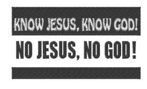 Picture of Know Jesus Machine Embroidery Design