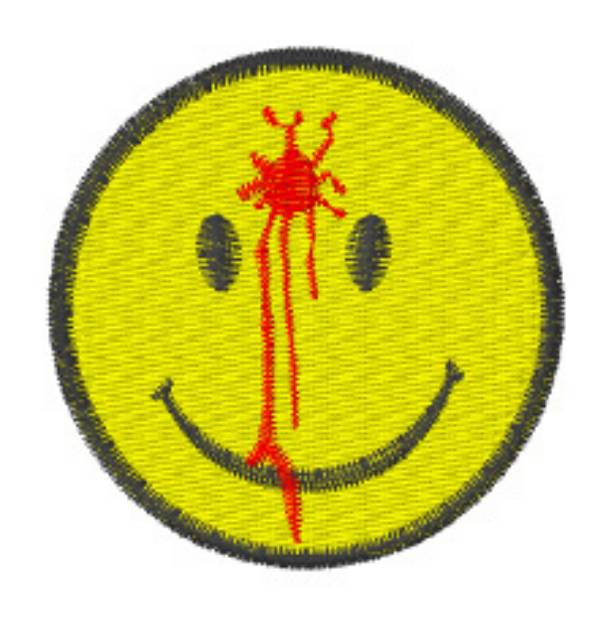 Picture of Bullet Smiley Machine Embroidery Design