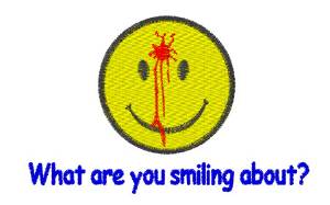 Picture of Bullet Smiley Machine Embroidery Design