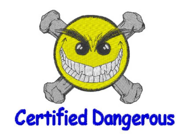 Picture of Certified Dangerous Machine Embroidery Design