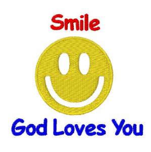 Picture of God Loves You Machine Embroidery Design