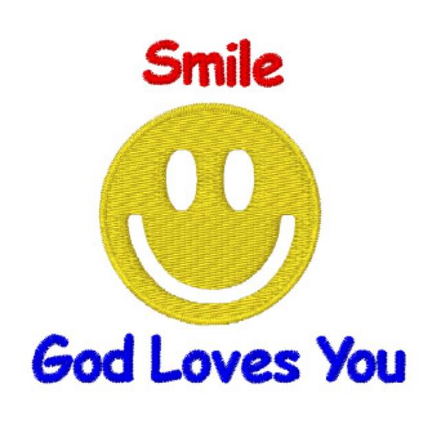 Picture of God Loves You Machine Embroidery Design