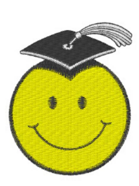 Picture of Graduation Smiley Logo Machine Embroidery Design
