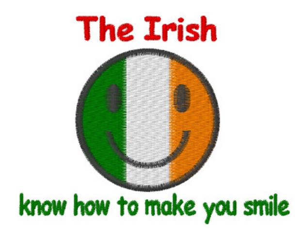 Picture of The Irish Smile Machine Embroidery Design