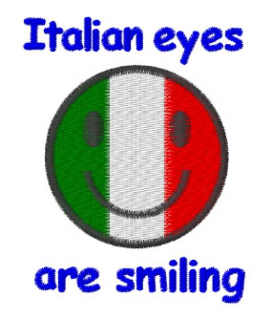 Picture of Italy Smiley Eyes Machine Embroidery Design