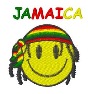 Picture of Jamaica Smiley Machine Embroidery Design