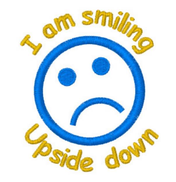 Picture of Upside Down Smile Machine Embroidery Design