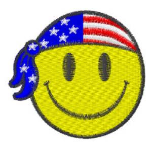 Picture of American Smiley Machine Embroidery Design