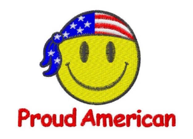 Picture of Proud American Machine Embroidery Design
