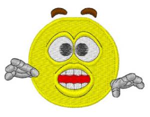 Picture of Ouch Smiley Machine Embroidery Design