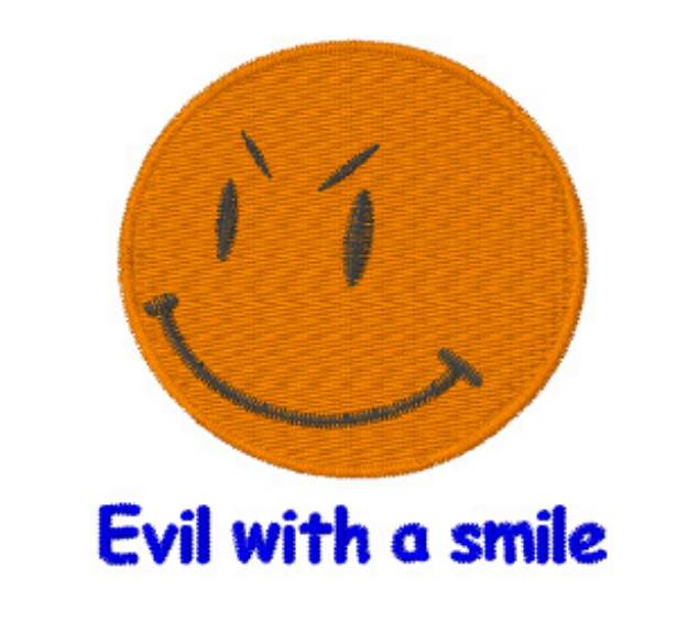 Picture of Evil With A Smile Machine Embroidery Design